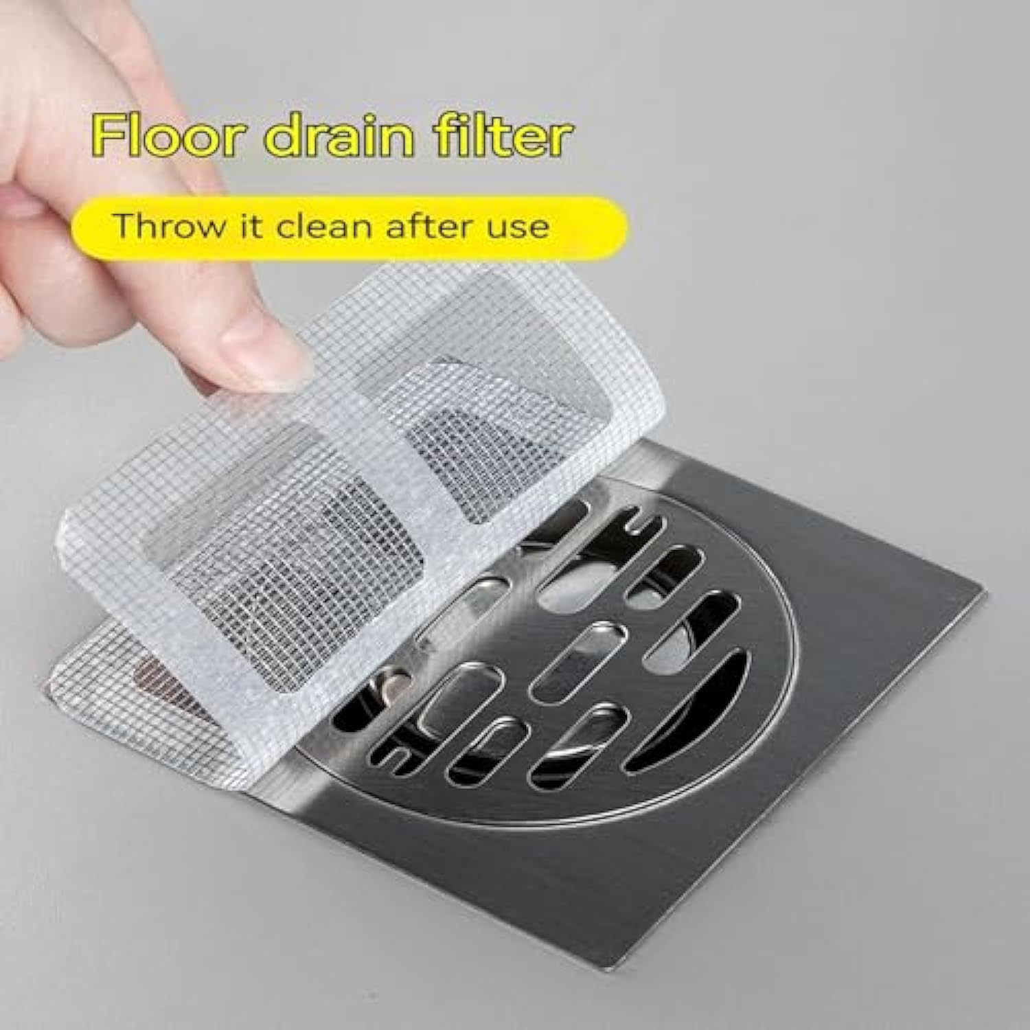 Generic 30 Pack Disposable Shower Drain Hair Catcher: Floor Hair Drain Stickers Mesh Stickers - Drain Cover Hair Catcher for Bathroom Laundry Bathtub Kitchen Sink Sewer Filter Screen (30PCS White)