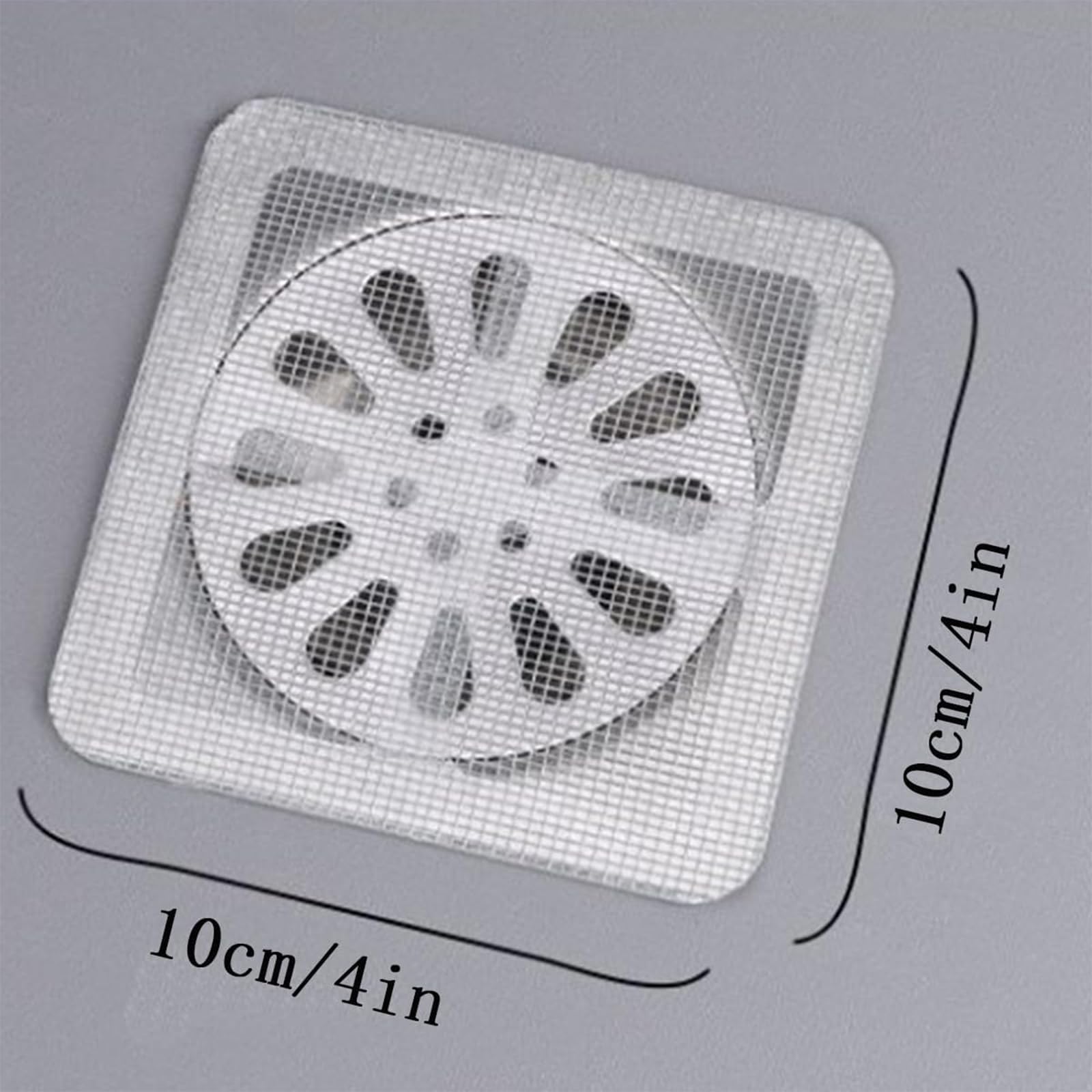 SHUCHUANG 30 Pcs 4" X 4" Disposable Shower Drain Hair Catcher, Bathroom Drain Hair Catcher,Drain Mesh Cover, Drain Mesh Strainer. Suitable for bathrooms, Laundry Rooms, bathtubs, Kitchens, Sinks