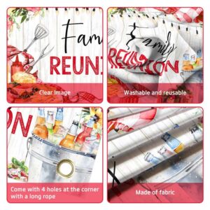 Lofaris Family Reunion Banner Backdrop,Family Picnic Party Decorations,Summer BBQ Bridal Shower Welcome Photo Background Supplies 70.8x43.3inch