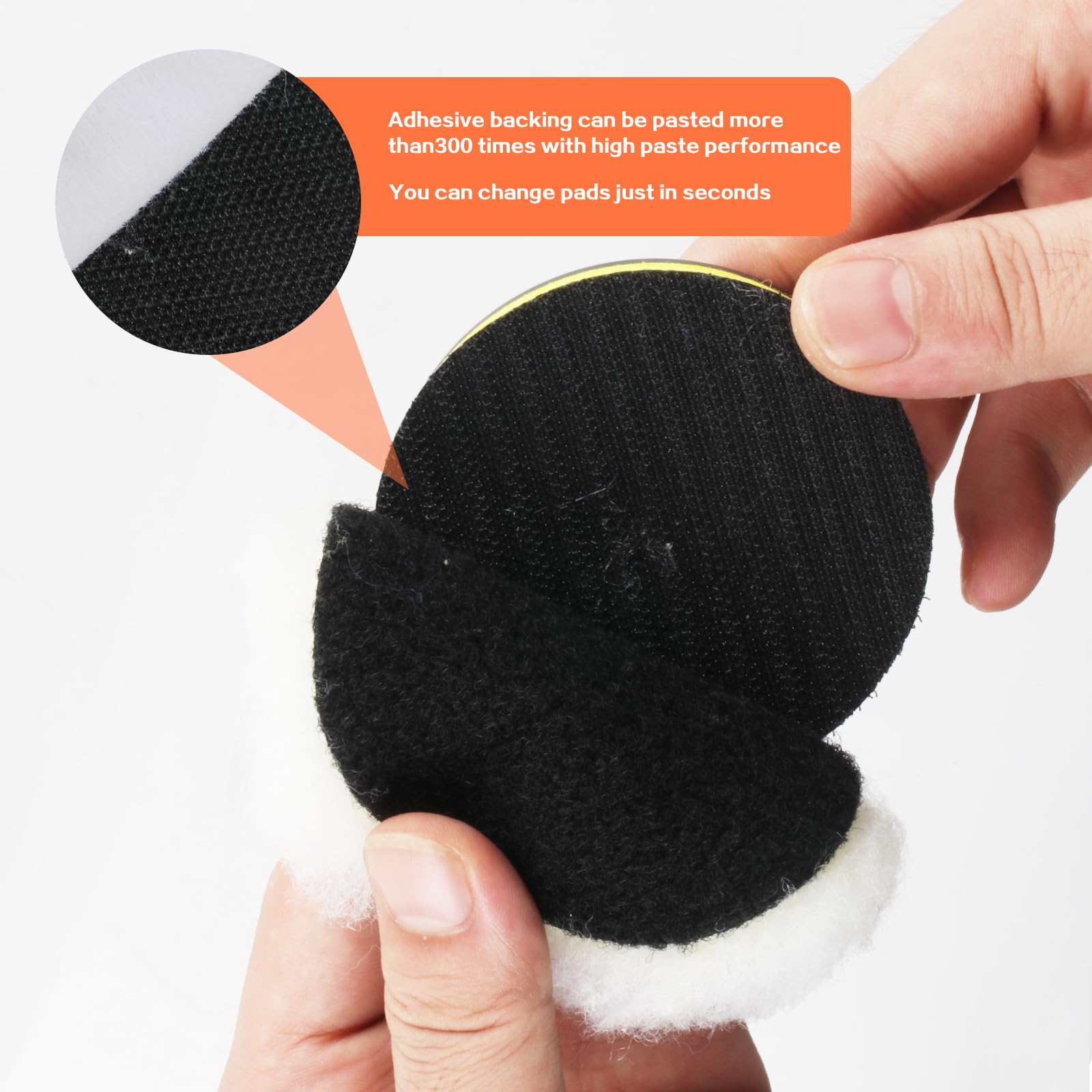 11Pcs Car Buffing Pads for Drill Polishing Pad for Drill Polishing Kit,3Inch Foam Polishing Pads,car buffers and Polishers kit,Wool Pads Wax Buffer Drill Polisher Attachment with M10Adapter