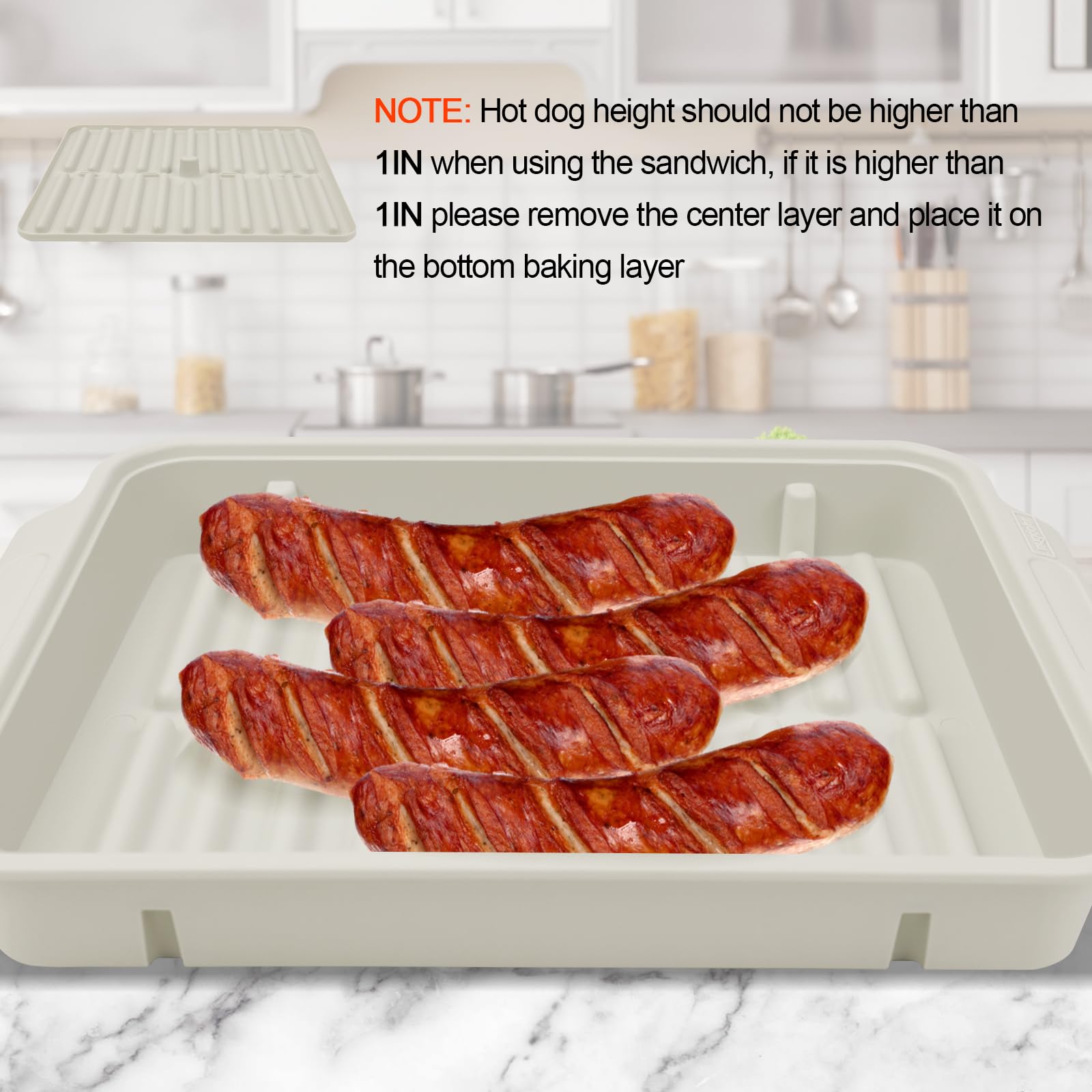 M MUGOOLER Double Microwave Bacon Cooker/Tray with Splatter Lid, Safe, Easy Clean, Convenient Kitchen Tool，for Cooking (White)