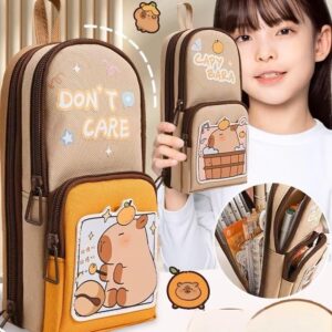 Big Capicacity Kapibara Capybara Cartoon Pencil Case Cute Aesthetic Pen Holder Pencil Pouch Box Pen case (version1)