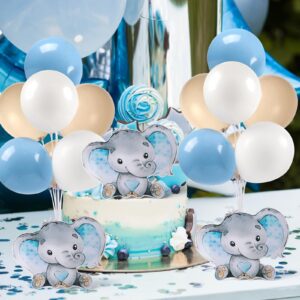 12 Sets Elephant Baby Shower Tables Centerpieces with Balloon It's a Boy Baby Shower Decorations for Elephant Theme Gender Reveal Birthday Party Table Decorations Supplies