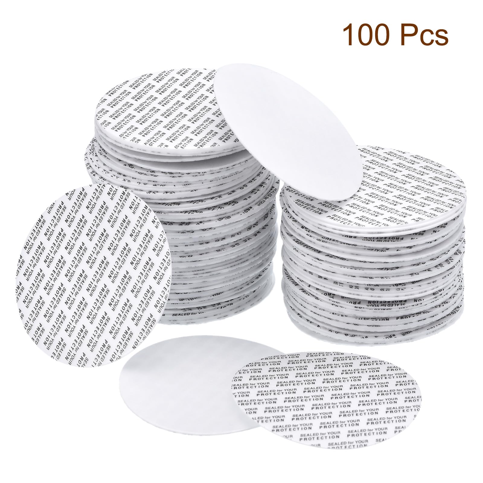 Awclub 25mm/0.98" Foam Lid Liner, 100 Pack Pressure Seal Cap Liners Round Jar Seals - Resistant Tamper Sensitive for Bottle Cap Liners Sealer, White