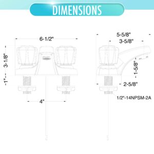 Aqua Vista 10-B421-AV Two Handle & EZ-FLO Non-Metallic 10122 Kitchen Sink Faucets with Chrome Finish