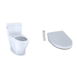 toto tcst624cefgat4001 toilet with tornado flush and toto sw3036r#01 washlet k300 bidet seat cotton white