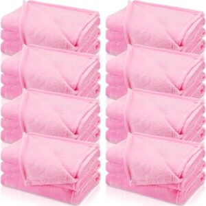 8 pcs flannel fleece blankets for kids 40 x 60 inch sleepover soft throw blankets 200 gsm thin wedding blankets for sofa(pink)