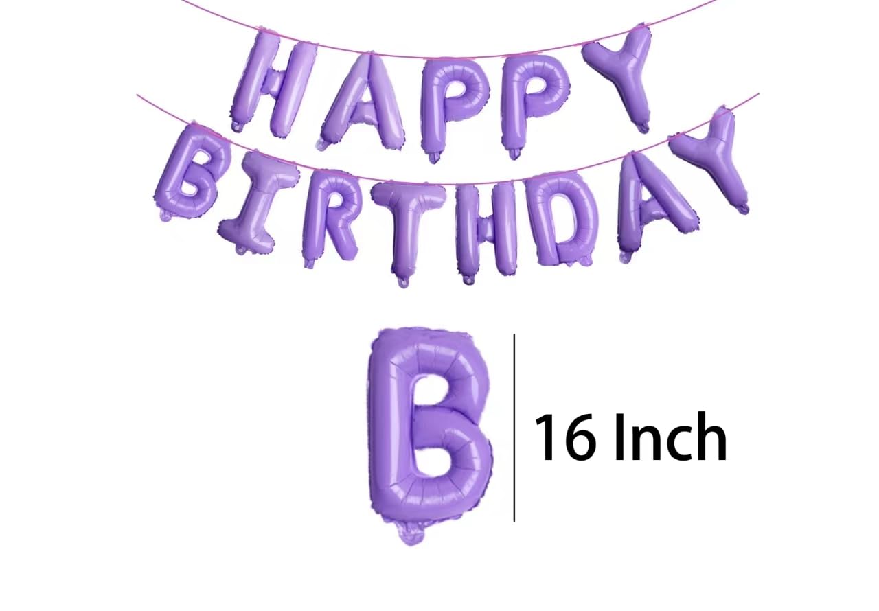 16inch Happy Birthday Balloons Purple Party Decorations Foil Balloon for Birthday Party Supplies