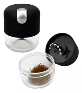 one tap 420 electric herb grinder spice cracker automatic usb rechargable ball-chain grinder, small, ys-12