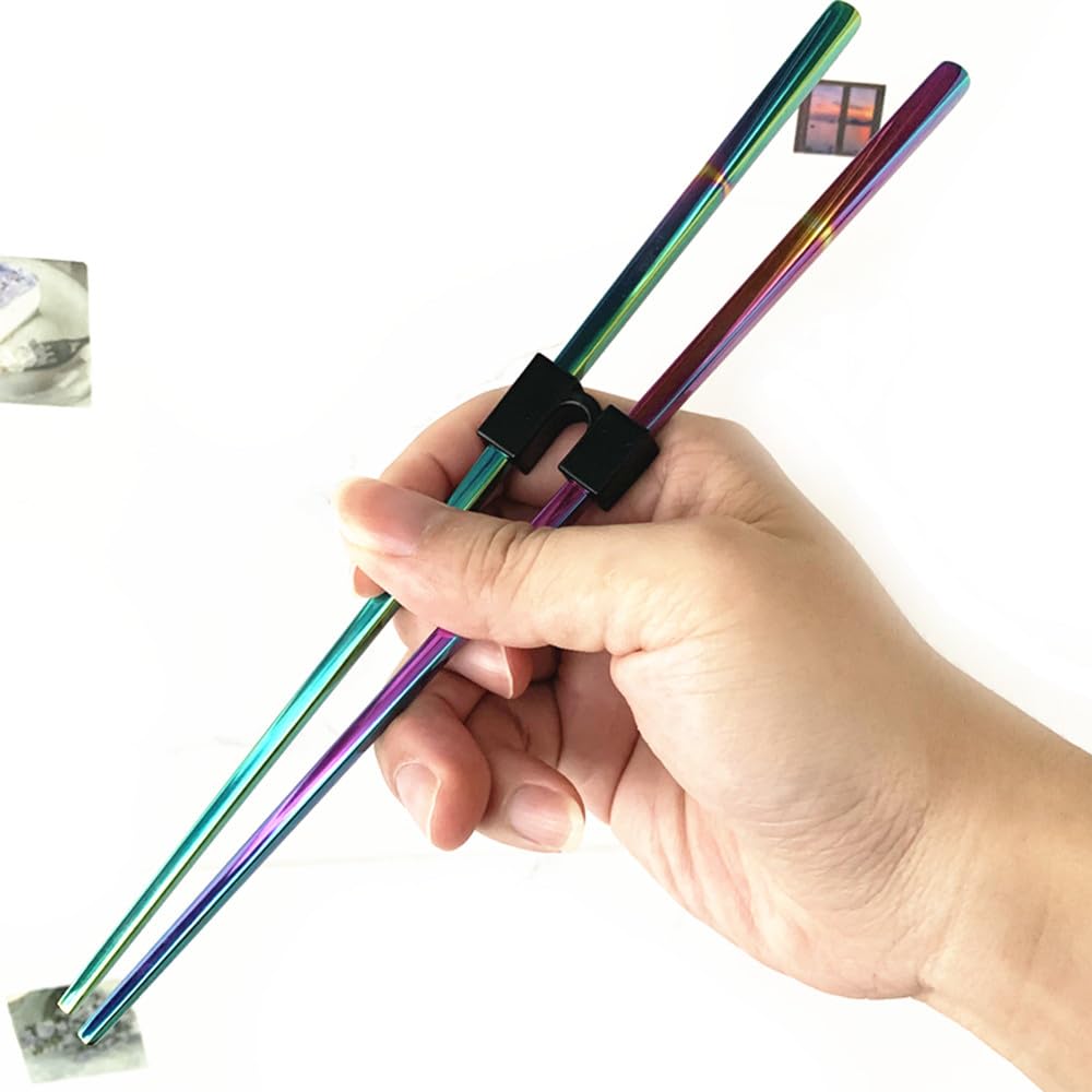 5 Pieces Reusable Chopsticks Helpers Training Chopstick Hinges Connector, Practice Chinese Janpanese Chopstick Helper