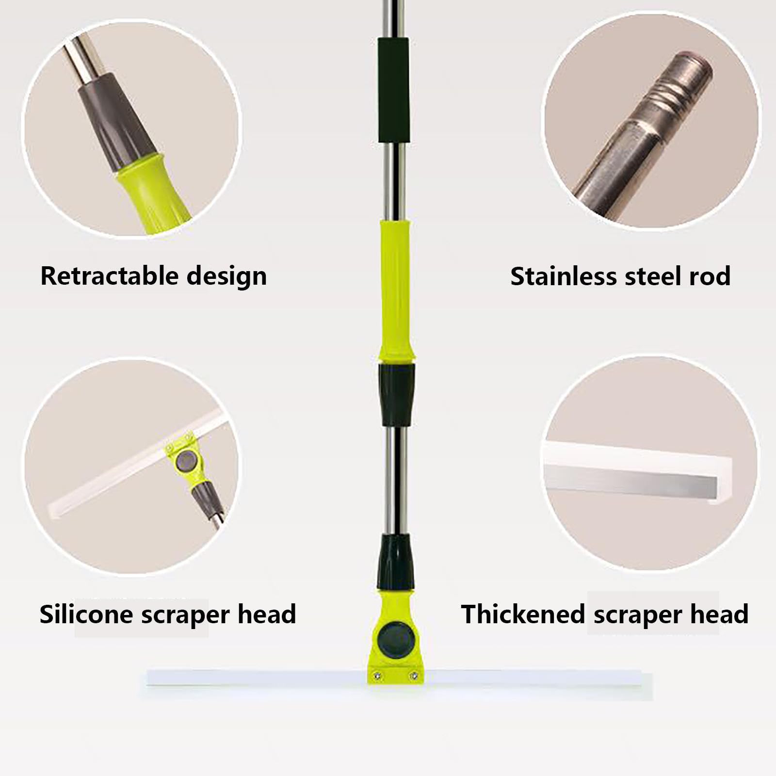 Air Broom as Seen on Tv, with 51 Long Handle Magic Broom Sweeper, Broomi for Concrete Floor,Bathroom Tile