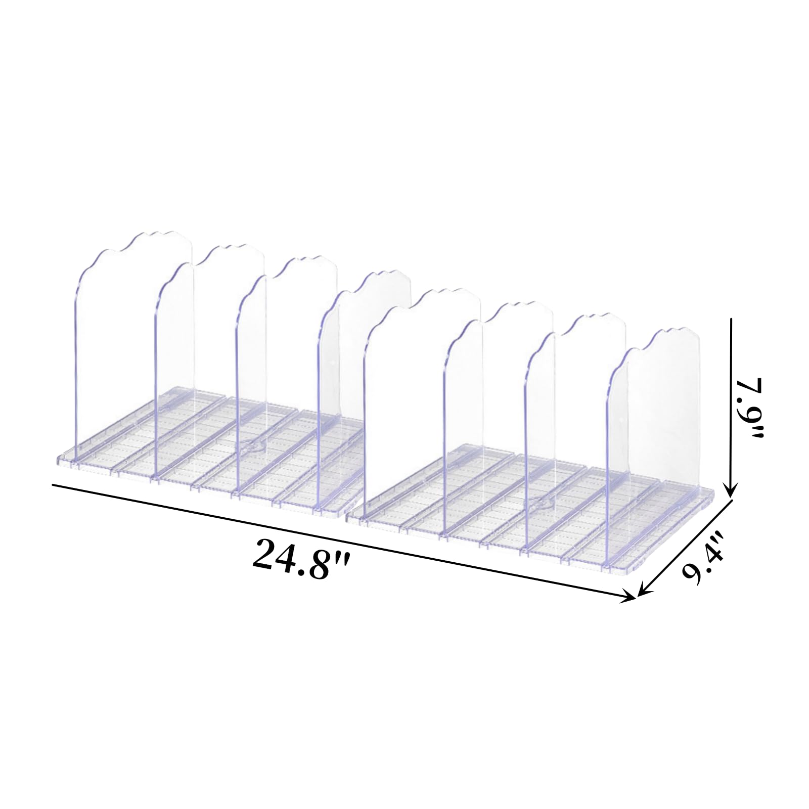 HAN SHENG Adjustable Shelf Divider for Closet Purse Organizer Clear Shelves Dividers Clothes Purse Bag Handbag Organizer Purse Display Stand Desk File Sorter Stand Holder Bookshelf (8 Layers)