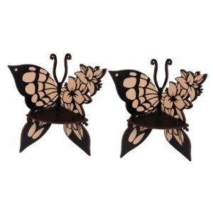 cabilock 2pcs butterfly ledge wall decor holder corner shelf bathroom corner shelves living room storage display shelf wall shelf shelves on wall floating cabinet for wall