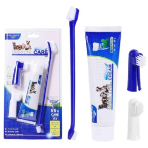 best cat toothbrush & toothpaste kit for himalayan or colorpoint persian cat, kittnens and adult cats - natural ingredients reduce plaque, whiten teeth, freshen breath