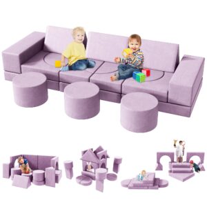 modular kids play couch, 20pcs kids modular couch for 4 kids, kids couch for playroom, modular kids couch for boys and girls, modular couch kids (blueberry)