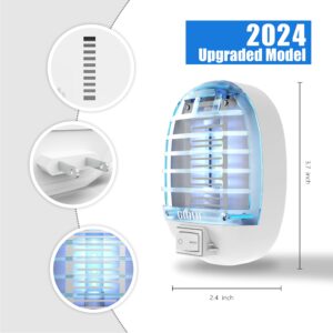 DNFAF Bug Zapper Indoor, Electronic Fly Trap Insect Killer, Mosquitoes Killer Mosquito Zapper with Blue Lights for Living Room, Home, Kitchen, Bedroom, Baby Room, Office(6 Packs)