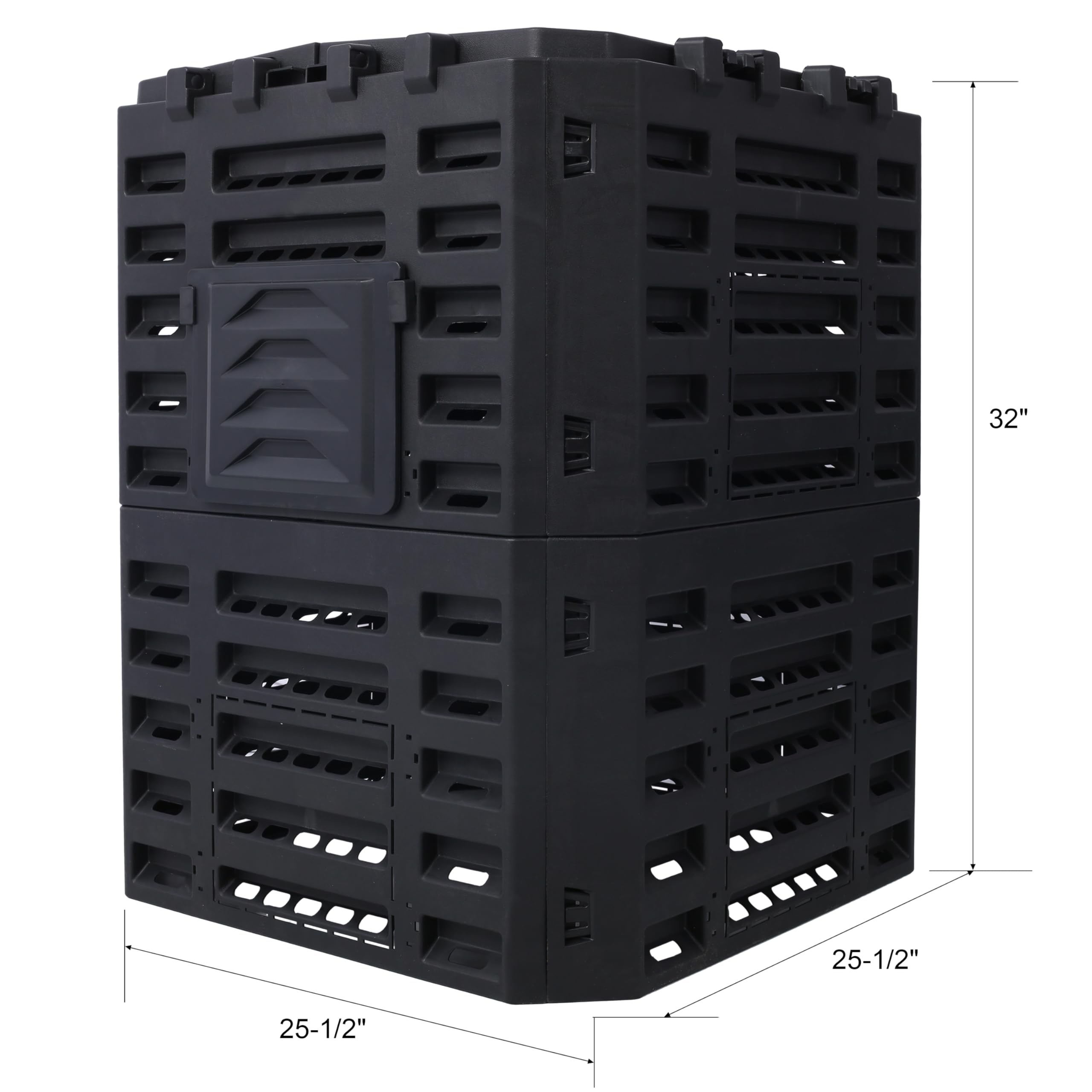 Tomkate Outdoor Compost Bin, 90 Gallons (340L) Large Garden Compost Bin with Top Lid and Bottom Door, BPA Free Material, Easy Assembling, Lightweight, Fast Creation of Fertile Soil