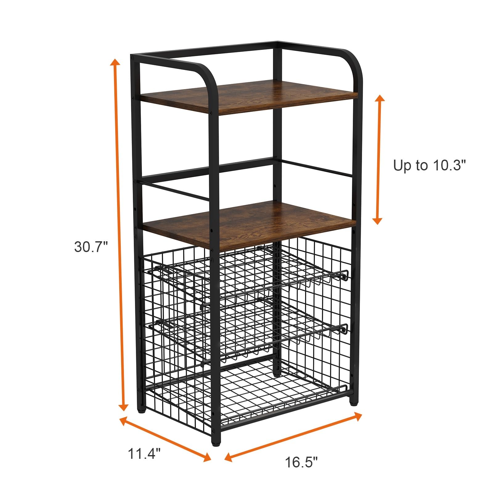 Zuyachuza Adjustable Can Rack Organizer for Pantry, Snack Organizer Shelf, Canned Food Storage Rack, Multifunctional Free Standing Floor Pantry Organizer and Storage for Kitchen