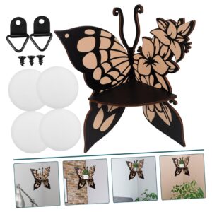 Cabilock 2pcs Butterfly Ledge Wall Decor Holder Corner Shelf Bathroom Corner Shelves Living Room Storage Display Shelf Wall Shelf Shelves on Wall Floating Cabinet for Wall