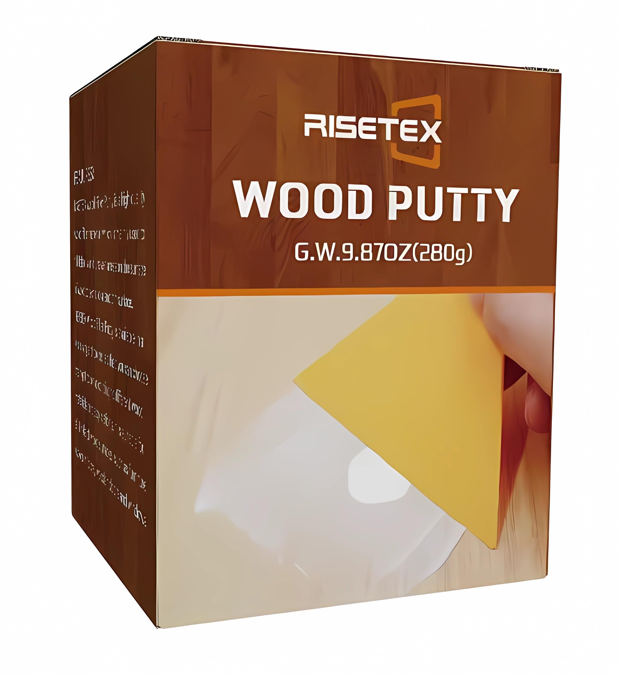 Wood Filler Putty,9.87 Ounce Wood Filler Stainable and Paintable,Walnut Wood Putty,Wood Repair Kit for Quickly Repair Any Breaks,Cracks,Chips and Defects in Wooden Furniture,Easy to Use and Sand