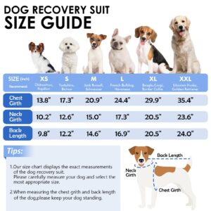 MORVIGIVE Surgical Onesie for Dogs - Grey, XLarge - Dog Surgical Recovery Suit Male, Dog Pajamas with Long Sleeves, Abdominal Wound Bandages Surgical Suit for Female Dogs Spay - Beagle, Corgi