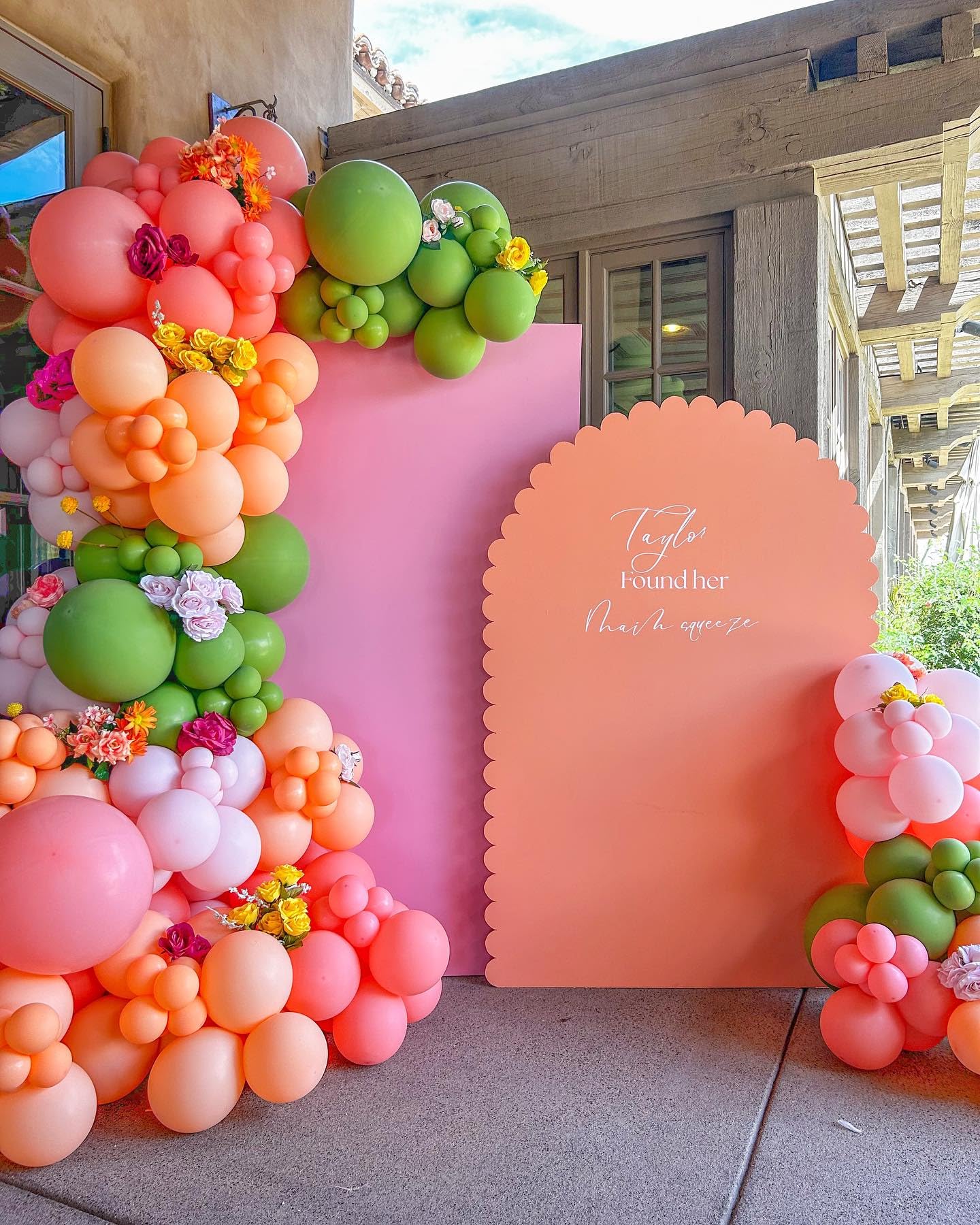 Pink and Orange Balloon Arch Kit, Double Stuffed Olive Green Hot Pink Orange Balloons, Pastel Pink Balloon Arch Kit for Baby Shower Birthday Wedding Bridal Summer Wonderland Party Supplies