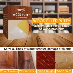 Wood Filler Putty,9.87 Ounce Wood Filler Stainable and Paintable,Walnut Wood Putty,Wood Repair Kit for Quickly Repair Any Breaks,Cracks,Chips and Defects in Wooden Furniture,Easy to Use and Sand