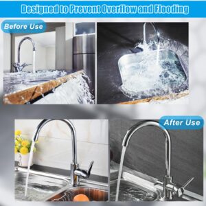 OwnMy 4PCS Bar Sink Overflow Pipes 7.5" H Bathroom Sink Drain Stoppers Metal Sink Strainer Pipe, Bar Sink Stoppers Sink Overflow Plugs, Kitchen Sink Drain Stoppers Sink Overflow Tube for 1.7" Drains