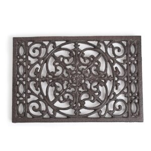 sungmor rectangle cast iron trivets, metal trivet for hot pots and pans, heavy duty rustic wood stove tea pot trivet, decorative hot pot holder for kitchen counter and dining table