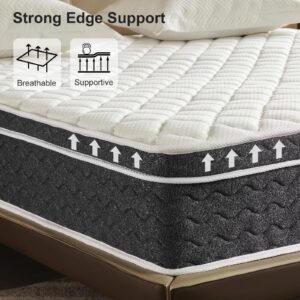 Ablyea King Mattress 12 Inch Hybrid Mattress in a Box with Memory Foam - Individually Wrapped Pocket Coils Spring, Edge Support Pressure Relief, CertiPUR-US Certified(Medium Firm) 12 Inch King