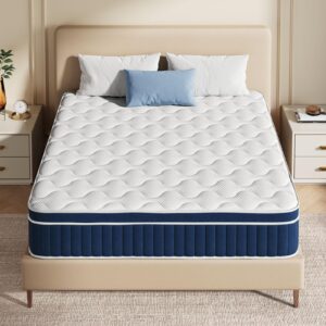 rolanstar queen size mattress, 12 inch foam hybrid mattress with independent spring, medium firm mattress in a box, breathable and pressure relief, certipur-us