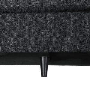 Christopher Knight Home Farhar Sofas, 84.5 "W x 34 "D x 27.5 "H, Black Textured Tweed + Matte Black