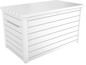 generic 230-gallon xxl deck storage box outdoor patio container (white)