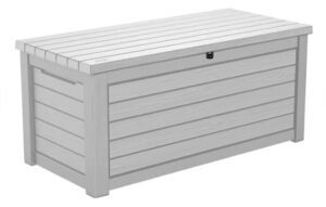 generic 165-gallon resin outdoor storage deck box, (white), 246838