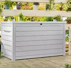 Generic 230-Gallon XXL Deck Storage Box Outdoor Patio Container (White)