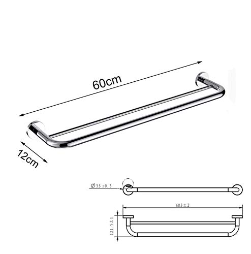 Towel Racks Towel Rack Towel Rails Wall Mounted Bath Towel Rack,Wall Mounted Double Towel Rails Bar Stainless Steel Brushed Finish Towel Holder Rod for Bathroom Kitchen Bath Towel Shelf Yearn for