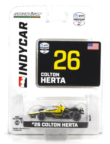 Collectibles Greenlight 11590 2024 NTT IndyCar Series - #26 Colton Herta/Andretti Autosport, Gainbridge 1:64 Scale Indy 500 Diecast, gl11590