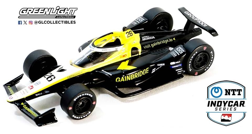 Collectibles Greenlight 11590 2024 NTT IndyCar Series - #26 Colton Herta/Andretti Autosport, Gainbridge 1:64 Scale Indy 500 Diecast, gl11590