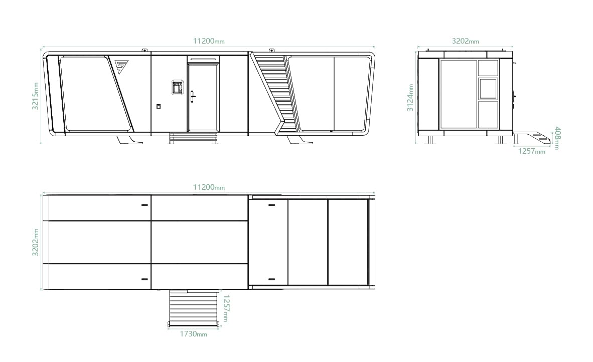 Perfect Prefab House to Live in, Portable Tiny Homes for Couples, Prefabricated Container House for Adults Living with Modular Home, Foldable Mobile Home with Perfect Steel Frame