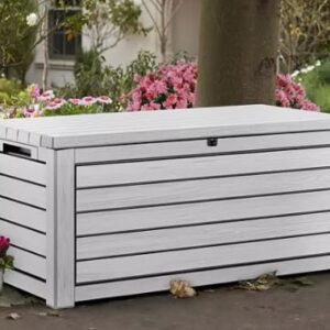 Generic 165-Gallon Resin Outdoor Storage Deck Box, (White), 246838