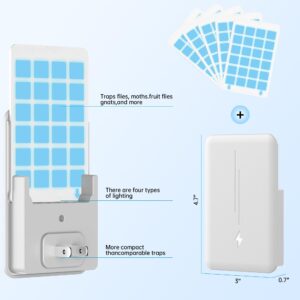 Sect Trap 𝗢𝗱𝗼𝗿𝗹𝗲𝘀𝘀&𝗡𝗼𝗶𝘀𝗲𝗹𝗲𝘀𝘀 Indoor Fly Trap - Catching Fruit Flies, Mosquitoes and Other Nuisances,Suitable for Indoo & Outdoor(1 White Device
