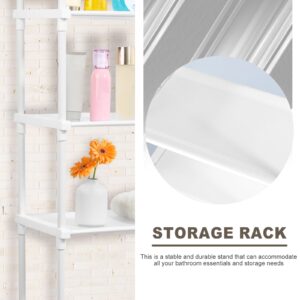 3 Tier Over The Toilet Storage Shelf, Over The Toilet Storage Cabinet, Over The Toilet Storage Rack, Above Toilet Storage Cabinet, Freestanding Above Toilet Shelf, Space Saving (White)