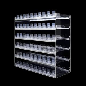 cigarette display rack shelf, acrylic rectangular countertop/wall mounted cigarette display box, auto cigarette pusher pushers, easy to install, for stores sale counter(size:45x29x28cm/18x11x11in)