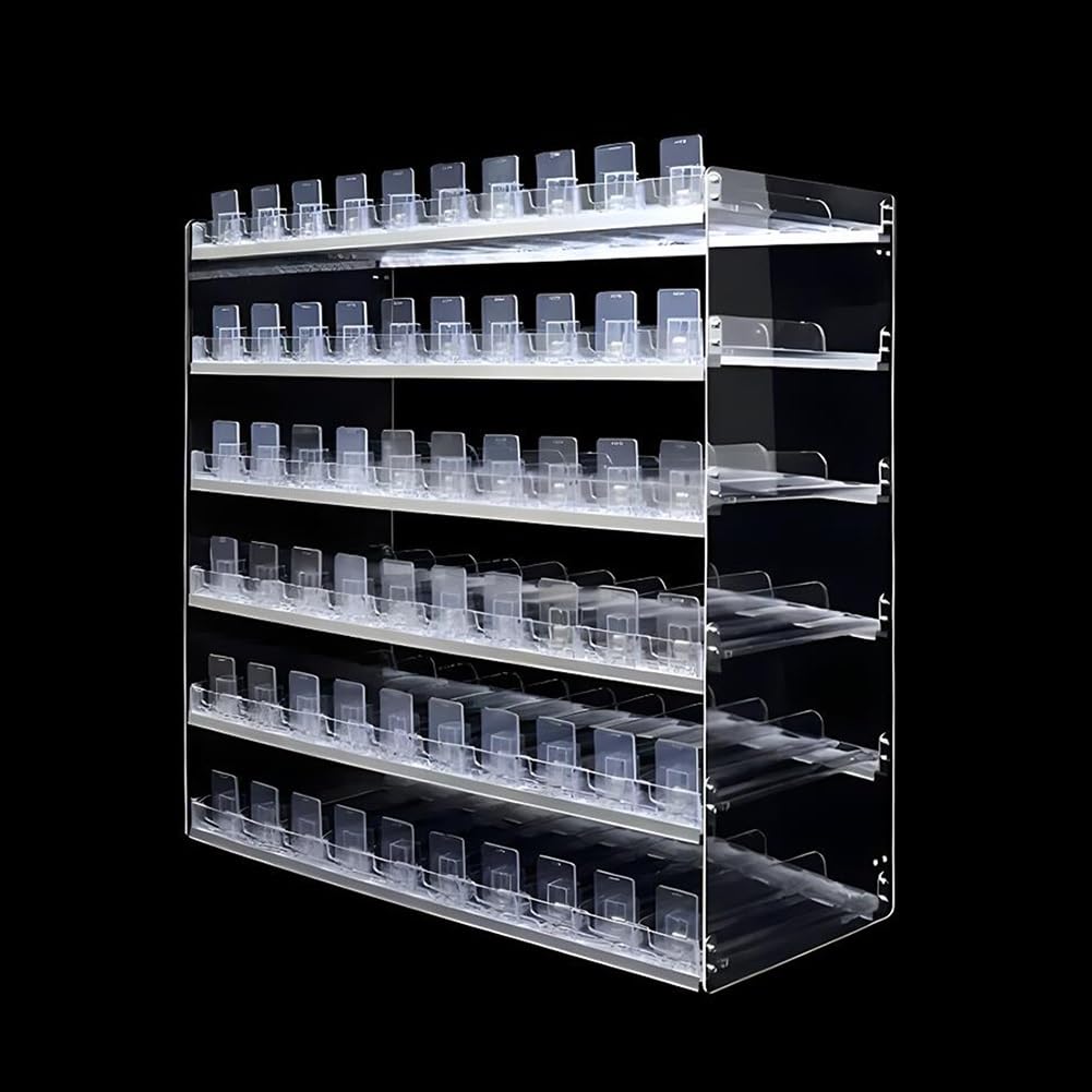 Cigarette Display Rack Shelf, Acrylic Rectangular Countertop/Wall Mounted Cigarette Display Box, Auto Cigarette Pusher Pushers, Easy to Install, for Stores Sale Counter(Size:45x29x28cm/18x11x11in)