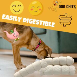 Dog Chits Beef Cheek 12", 3 Pack, Dog and Puppy Chews, Thick, Lasts for Days, 100% Cheek (not Hide), Single Ingredient, All Natural, Fully Digestible