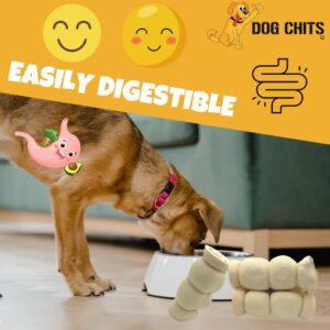 Dog Chits Beef Cheek 6", 4 Pack, Dog and Puppy Chews, Thick, Lasts for Days, 100% Cheek (not Hide), Single Ingredient, All Natural, Fully Digestible