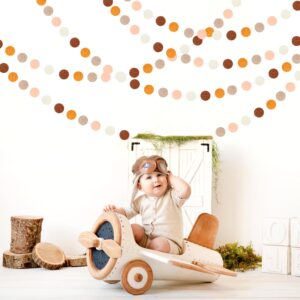 Orange Brown Rose-Gold Party-Decorations Streamers-Garland - 52ft Boho Fall Groovy Birthday Hanging Paper Banner,Autumn Burnt Baby Bridal Showe Neutral Wedding Sunset Bachelorette Decor Hugfond