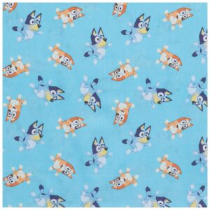 hobby lobby bluey & bingo cotton calico fabric- 1 yard