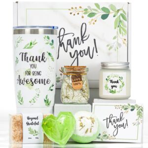 thank you gifts for women, appreciation gifts baskets for coworkers employee, best thank you gift box set for teacher, friends, boss, volunteer, nurse, appreciate gratitude farewell going away gifts