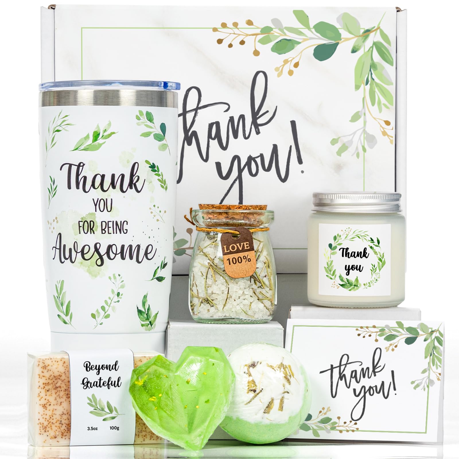 Thank You Gifts for Women, Appreciation Gifts Baskets for Coworkers Employee, Best Thank You Gift Box Set for Teacher, Friends, Boss, Volunteer, Nurse, Appreciate Gratitude Farewell Going Away Gifts